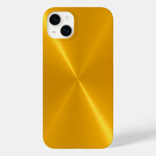 Coque Pour iPhone 14 Plus Or brillant acier inoxydable métal