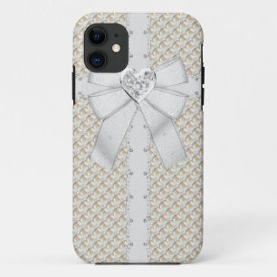 Case-Mate iPhone Case Or de Faux et diamants et bijou de coeur