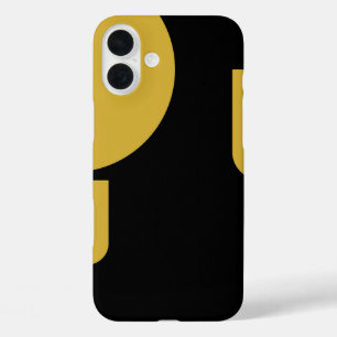 Coques iPhone 16 Plus Or élégant métallisé sur fond noir