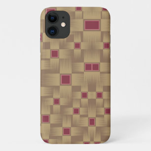 Case-Mate iPhone Case Or et Bourgogne Abstrait tissage géométrique