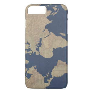 Etui iPhone Case-Mate Or et carte bleue du monde