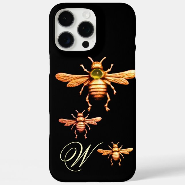 COQUES Case-Mate iPhone OR HONEY BEES MONOGRAM (Verso)