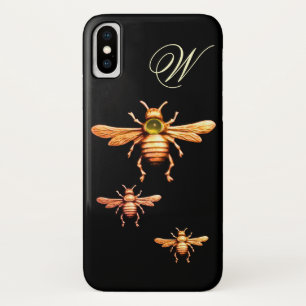 COQUES POUR iPhone OR HONEY BEES MONOGRAM
