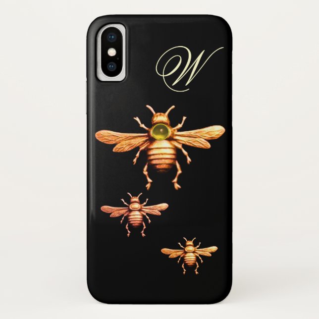 COQUES Case-Mate iPhone OR HONEY BEES MONOGRAM (Dos)