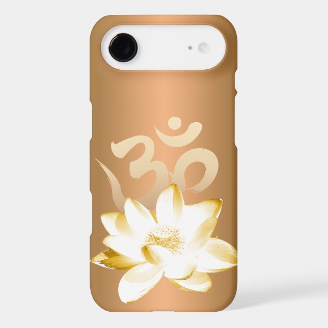 Coques Case-Mate iPhone Or Lotus et yoga de symbole de l'OM (Verso)