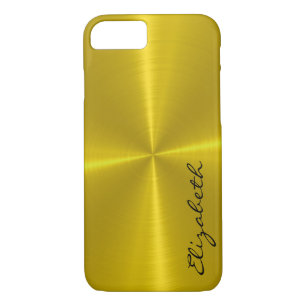 Coque iPhone 8/7 Or métal acier inoxydable look métal