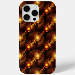 Coque iPhone 15 Pro Max Or Moderne Boho Élégant Motif d'Art Abstrait #501