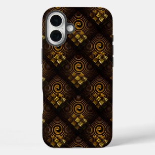 Coques iPhone 16 Plus Or Moderne Boho Élégant Motif d'Art Abstrait #502
