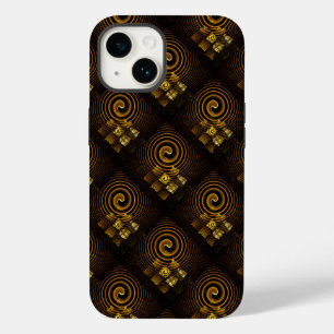 Coque Pour iPhone 14 Or Moderne Boho Élégant Motif d'Art Abstrait #502