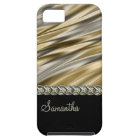 Or, noir, chaîne argentée, monogramme