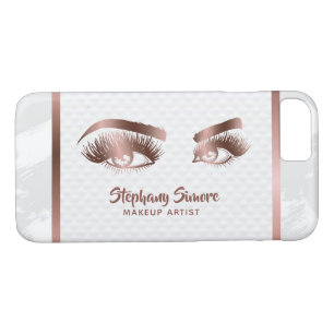 Case-Mate iPhone Case Or rose de longues belles mèches d'oeil de sourcil