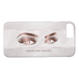 Case-Mate iPhone Case Or rose de mèches de yeux de sourcil de maquilleur
