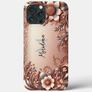 Case-Mate iPhone Case Or rose moderne et élégant et fleurs5