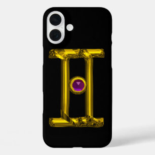 iPhone 16 Plus Case OR SIGNE ZODIAC GEMINI Violet Alexandrite