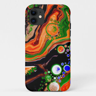 Case-Mate iPhone Case Orange, Bleu, Vert, Black Digital Fluid Art