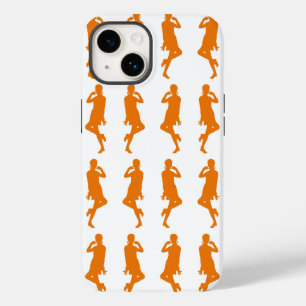 Coque Pour iPhone 14 Orange Bold Mod GoGo Girls
