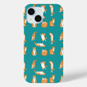 Coque Pour iPhone 15 Orange Cats Funny