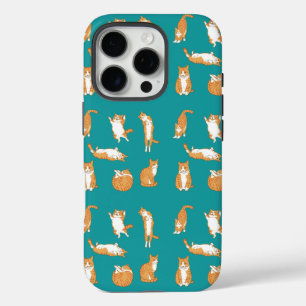 Coques iPhone 16 Pro Orange Cats Funny