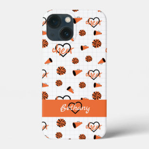 Case-Mate iPhone Case Orange Coeurs de poire, Pom Poms, Motif de mégapho
