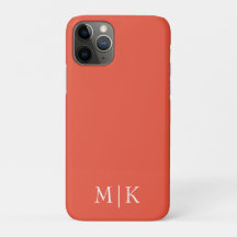 Orange et Blanc | Monogramme Moderne