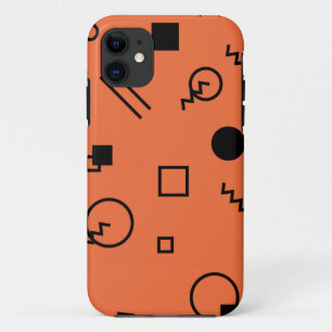 Case-Mate iPhone Case Orange, fun, trendy, geometric Memphis graphic