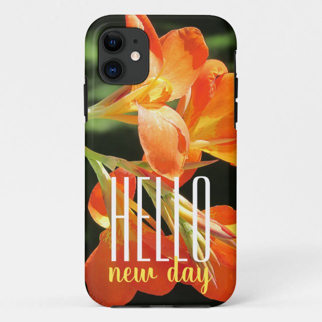 Coques Case-Mate iPhone Orange Lily Bonjour le jour (Dos)