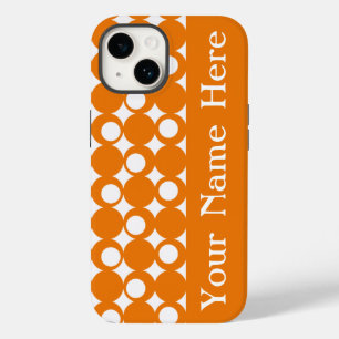 Coques Pour iPhone Orange Mod Ball Design avec nom