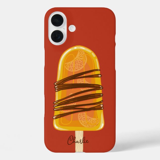 Coques Case-Mate iPhone Orange Popsicle personnalisable casques de télépho (Verso)