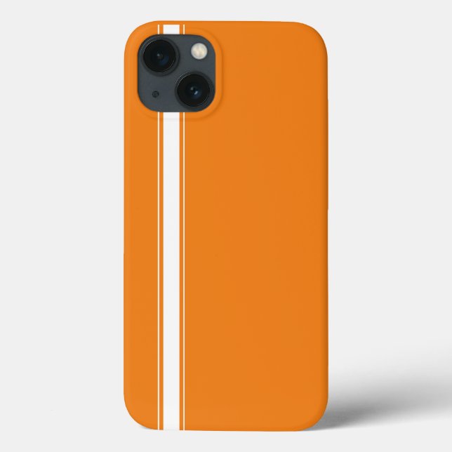 Coques Case-Mate iPhone Orange Racing Stripe (Verso)