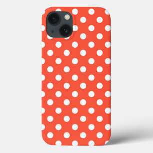 Case-Mate iPhone Case Orange, Rouge, point de polka en terre cuite