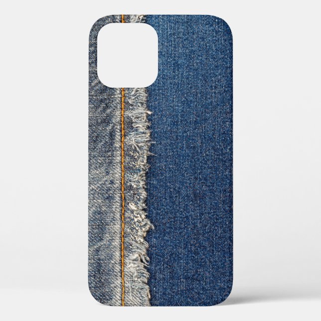 Coques Case-Mate iPhone Orange Stitch, Double Denim Patch. (Verso)