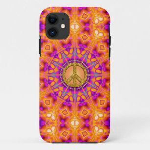 Coque Case-Mate Pour iPhone Orange super de mandala d'énergie de paix + iPhon