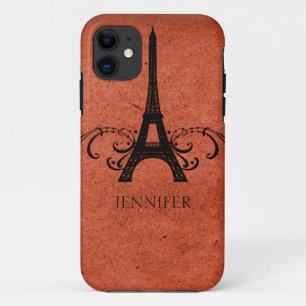 Coque iPhone 11 Orange Vintage