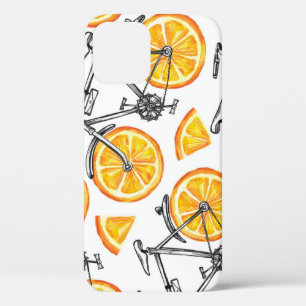 Case-Mate iPhone Case Oranges à bicyclette : Motif d'été d'aquarelle