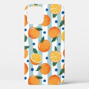 Case-Mate iPhone Case Oranges à rayures arrière - plan, motif d'été.
