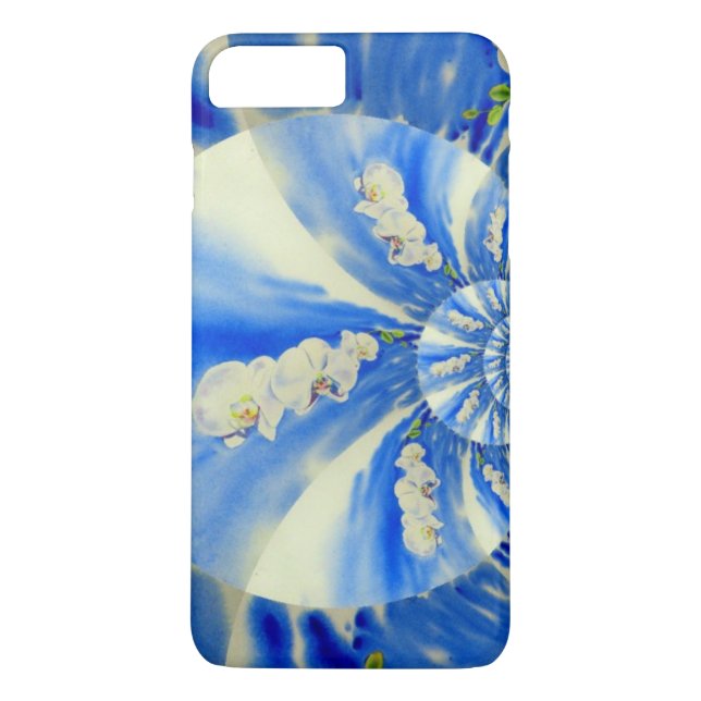 Coques Case-Mate iPhone Orchidée Aquarelle peinture, brise, Nuages Mandala (Dos)