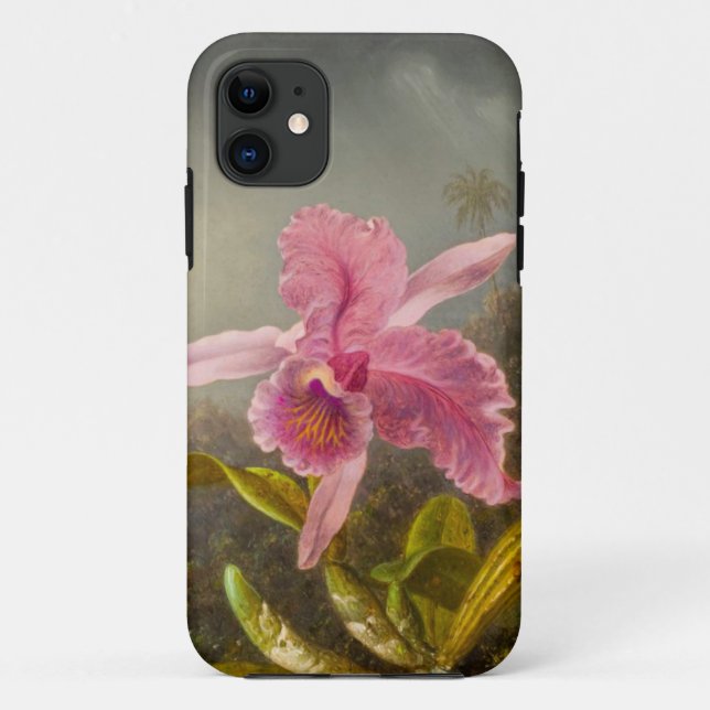 Coques Case-Mate iPhone Orchidée avec deux colibris Heade (Dos)