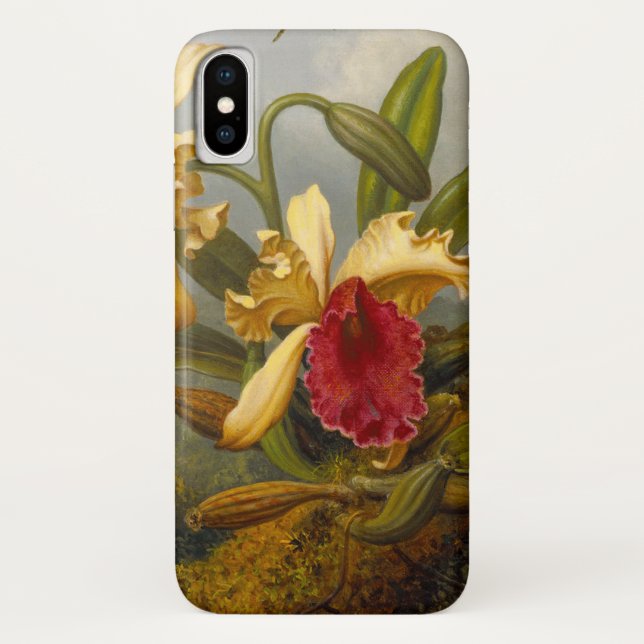 Coques Case-Mate iPhone Orchidées et colibri Heade (Dos)