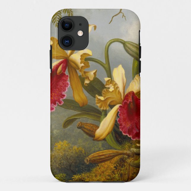 Coques Case-Mate iPhone Orchidées et colibri Heade (Dos)