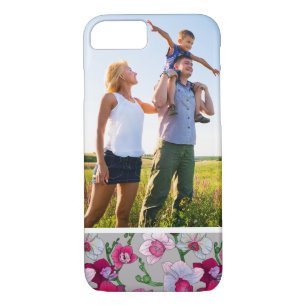 Coques Pour iPhone Orchidées faites sur commande de rose de photo en