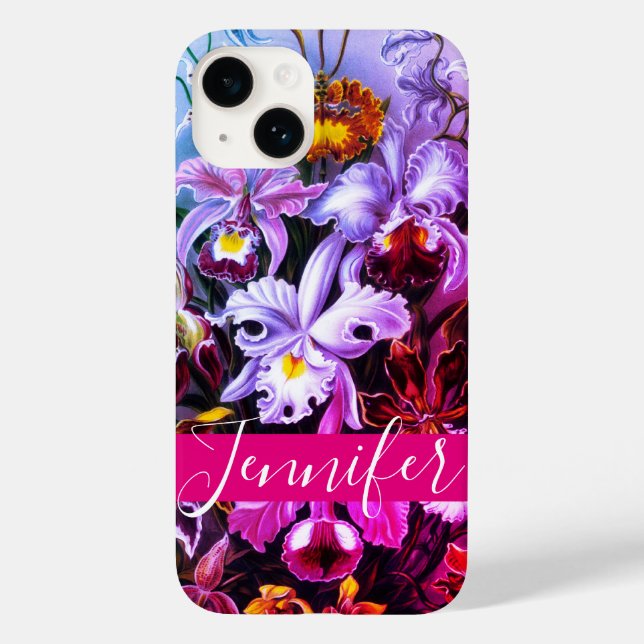 Coques Case-Mate iPhone Orchidées Ombre rose personnalisées (Verso)