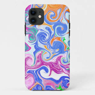 Case-Mate iPhone Case Oreiller à jet bleu, orange, violet