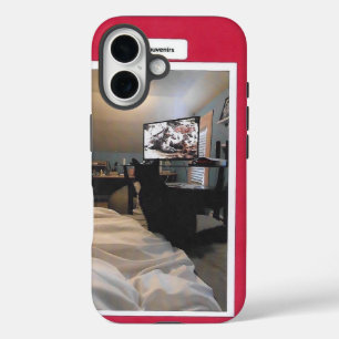 Coque Pour iPhone 16 Oreo chat noir et blanc