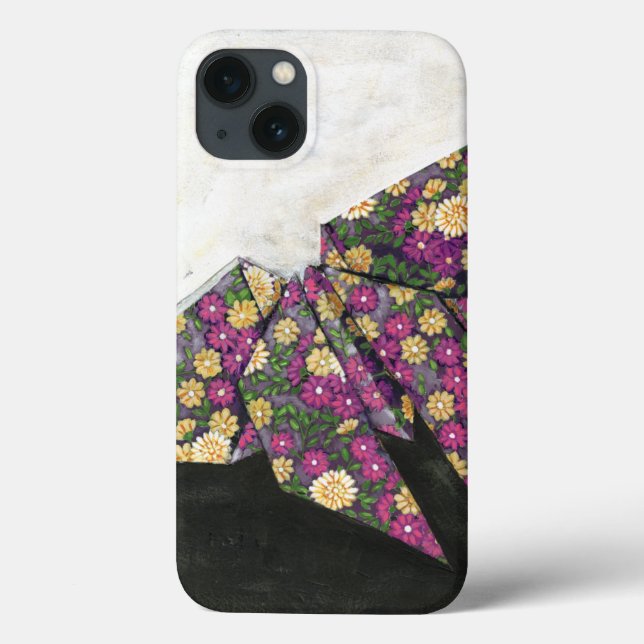 Coques Case-Mate iPhone Origami Butterfly on Floral Paper (Verso)