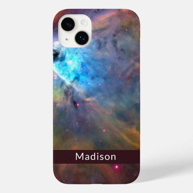 Coques Case-Mate iPhone Orion Nebula Space Galaxy Votre nom (Verso)