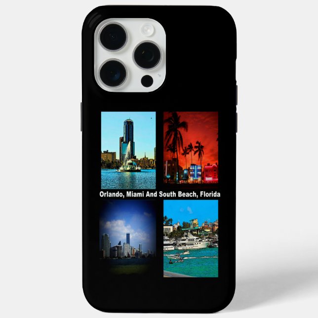 Coques Case-Mate iPhone Orlando, Miami, South Beach Collage (Verso)
