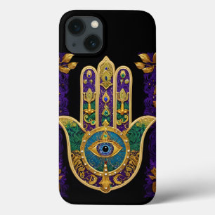 Case-Mate iPhone Case Ornate Gold Troisième Oeil Hamsa