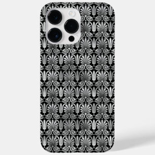 COQUE POUR POUR iPhone 14 PRO MAX ORNATE NOIR & MOTIFS ARGENT
