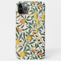 Ornement blanc de grenade de fruit William Morris