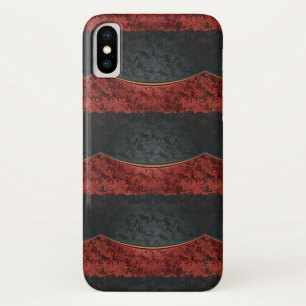 Coque Case-Mate Pour iPhone Ornement vintage rouge et noir